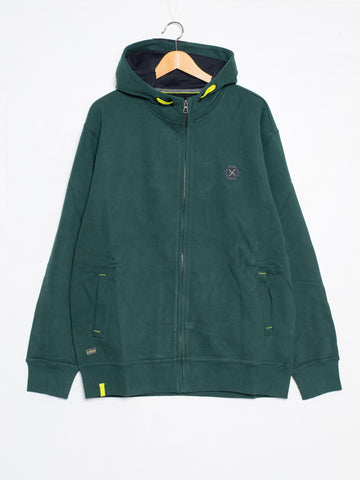 Fleece hooded zip sweatshirt