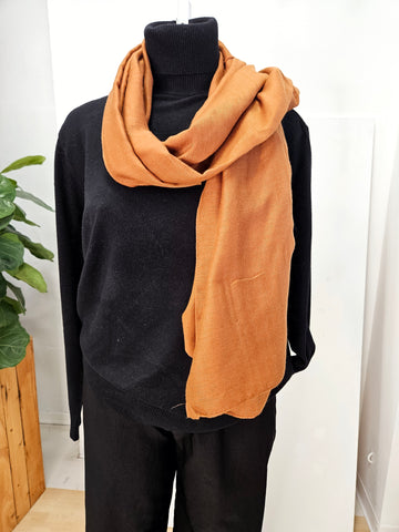 Solid color viscose scarf