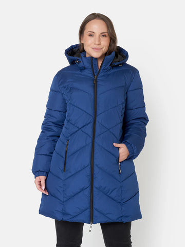 Curvy long down jacket