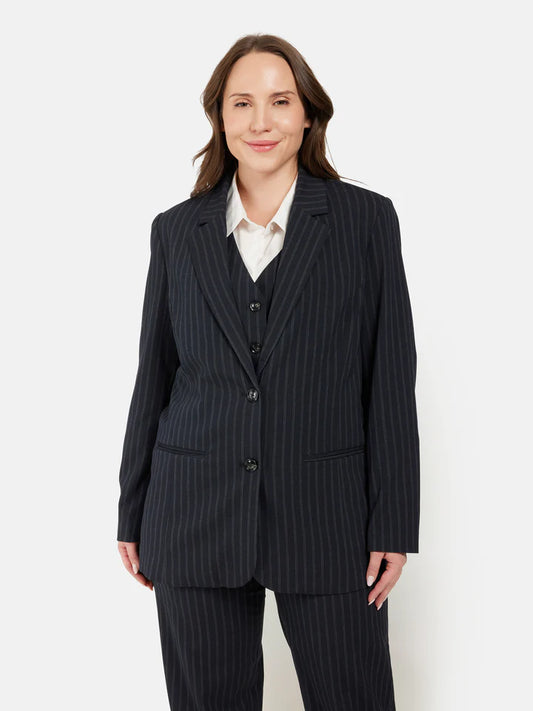 Blazer curvy gessato