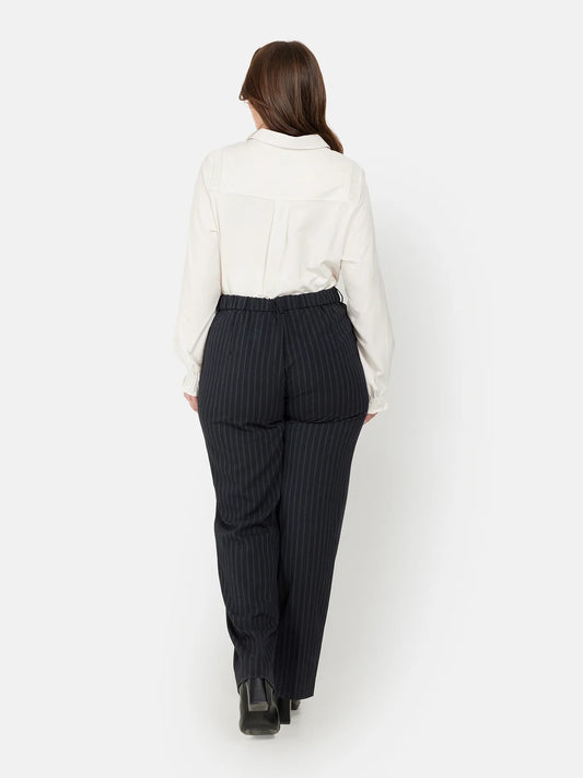 Pantalone completo curvy gessato