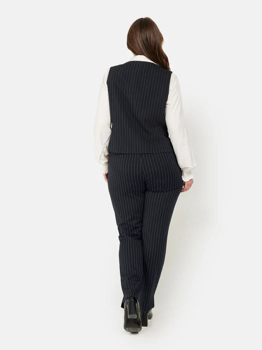 Gilet gessato curvy