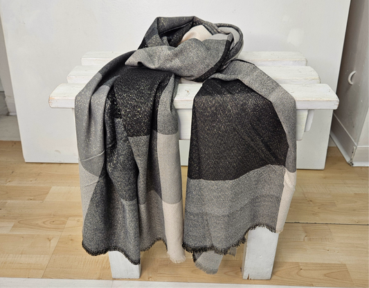 Lurex checked scarf