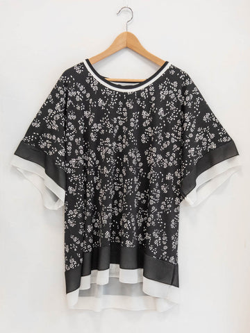 Blusa fantasia bordi in voil