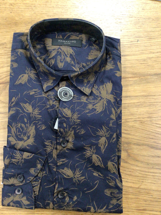 Camicia fantasia blu