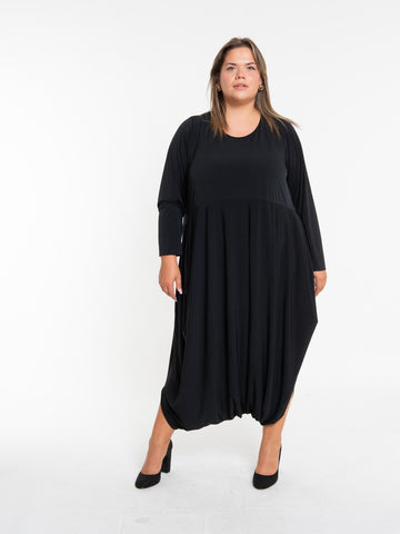 Curvy puffy viscose jumpsuit