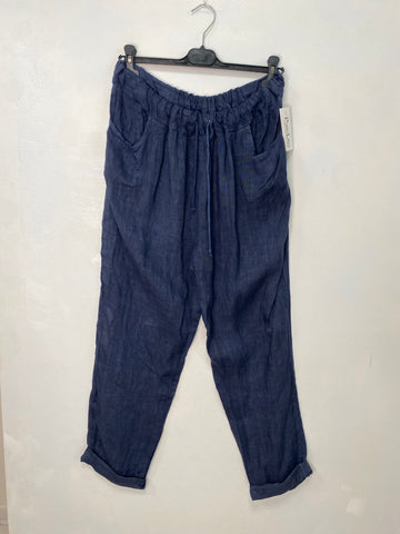 Linen blend trousers