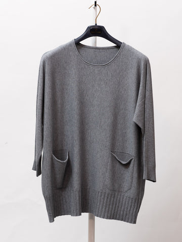 Viscose sweater with pockets