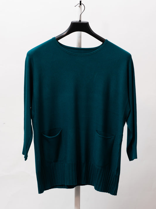 Viscose sweater with pockets