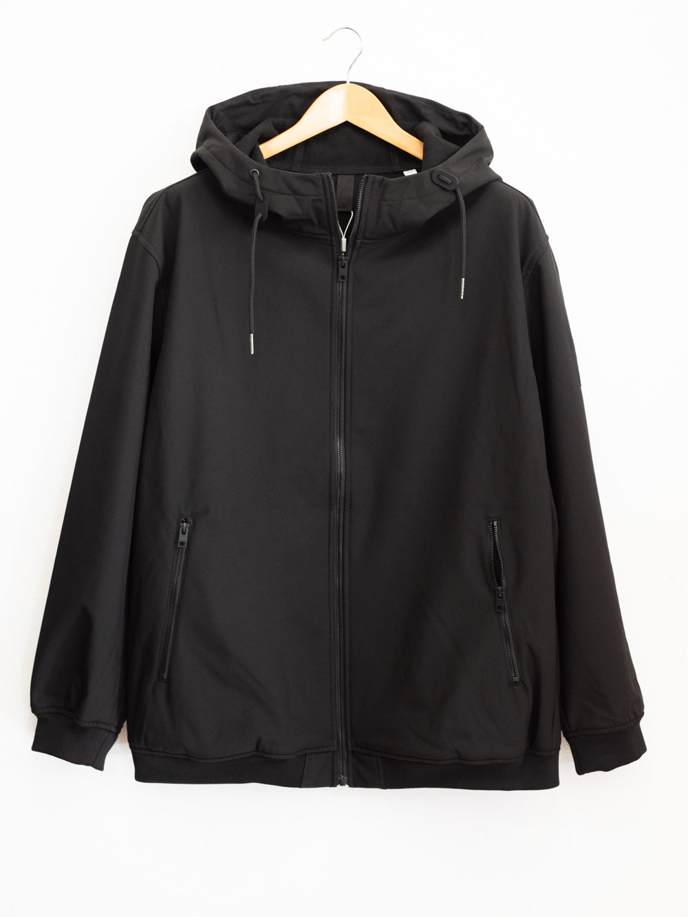 Black rain jacket