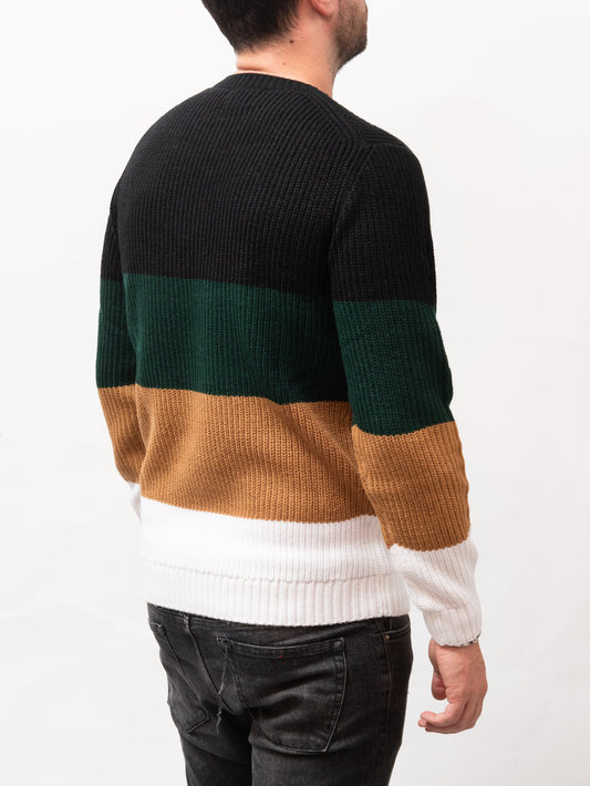 Striped crew neck sweater