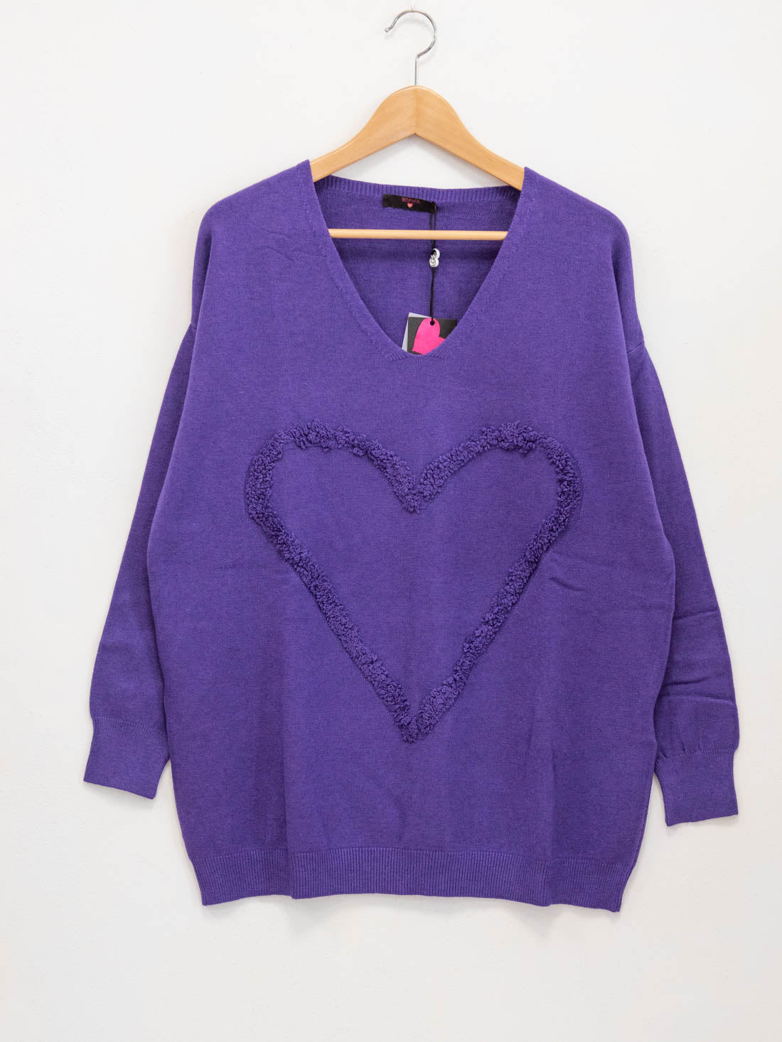 Soft heart sweater