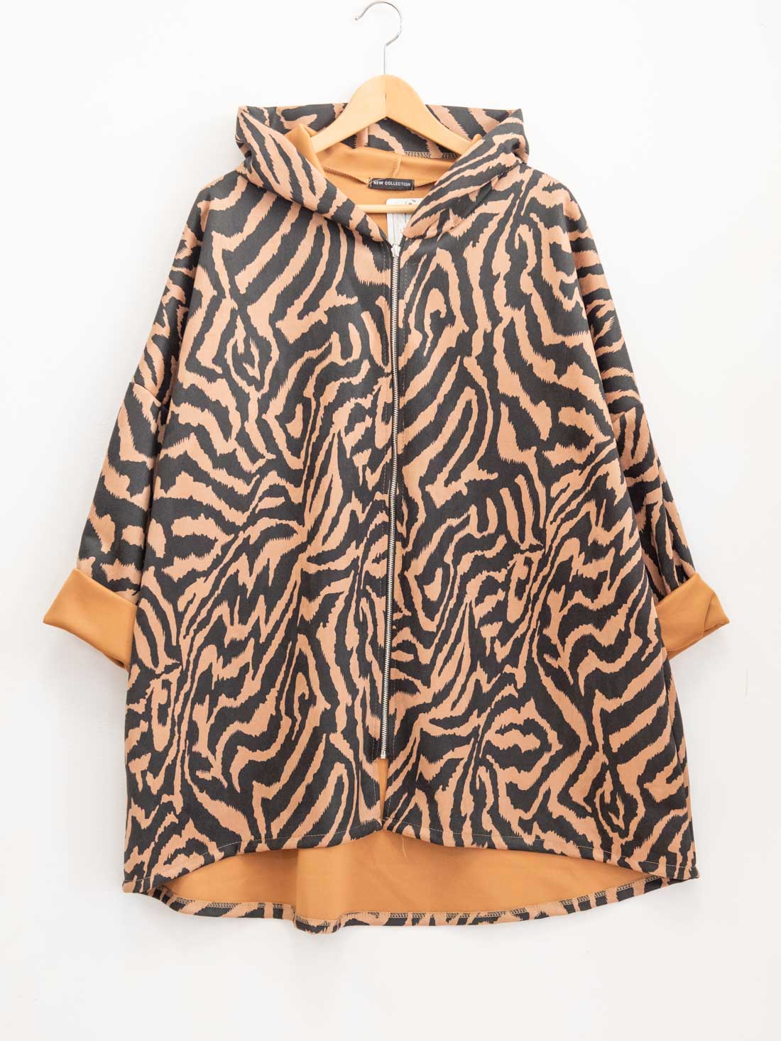 Oversized tiger-striped jacket