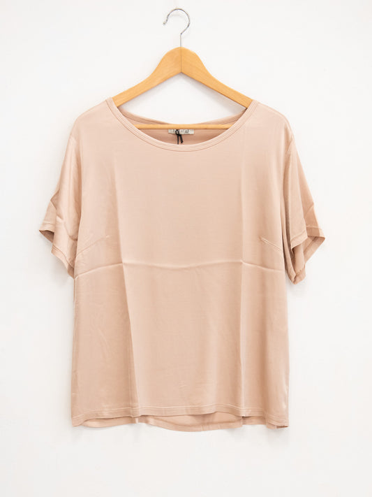 Blusa mezze maniche raso