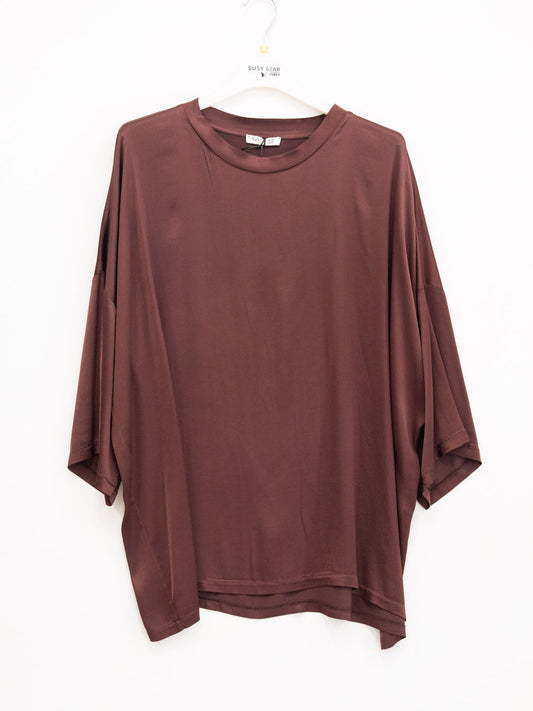 Blusa over raso