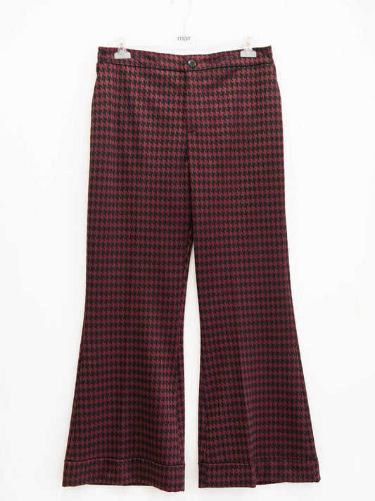 Pied poule trumpet trousers