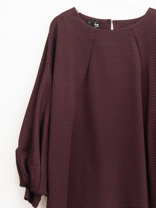 Oversized houndstooth sweatshirt