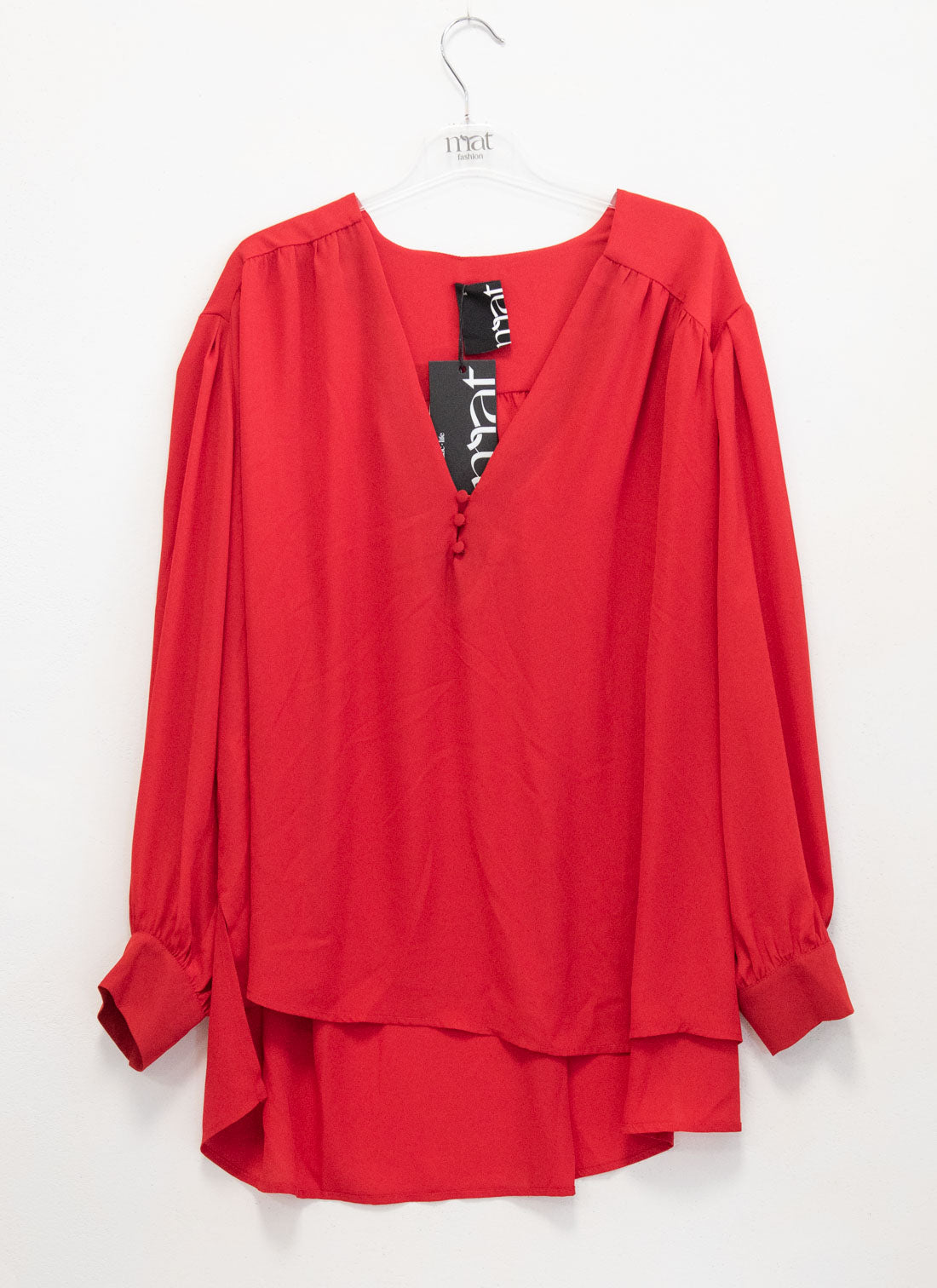 V-neck oversized blouse