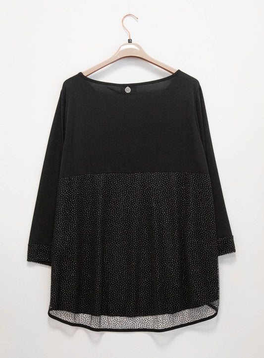 Blusa inserti strass