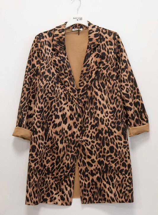 Cappotto blazer maculato