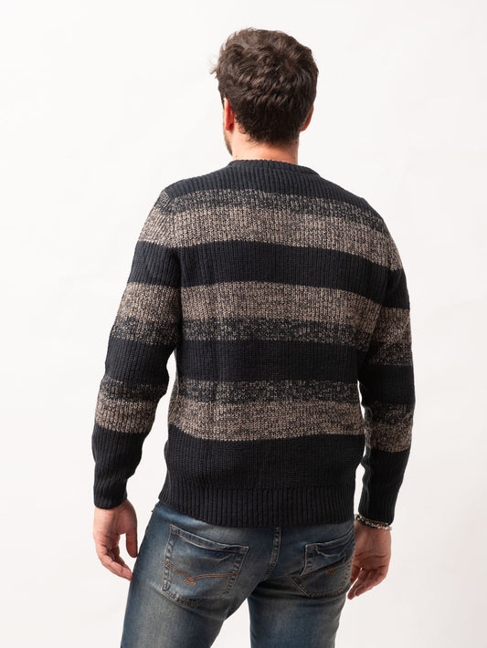 Striped crew neck sweater