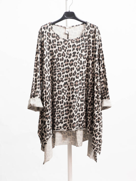 Cheetah cotton sweater