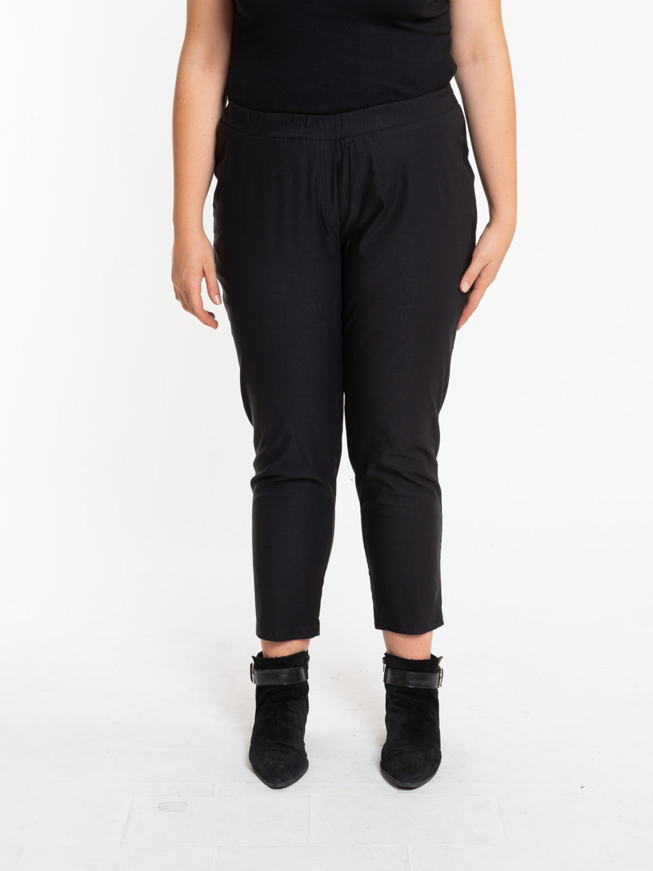 Curvy bengaline straight trousers