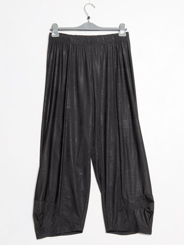 Coated puff trousers