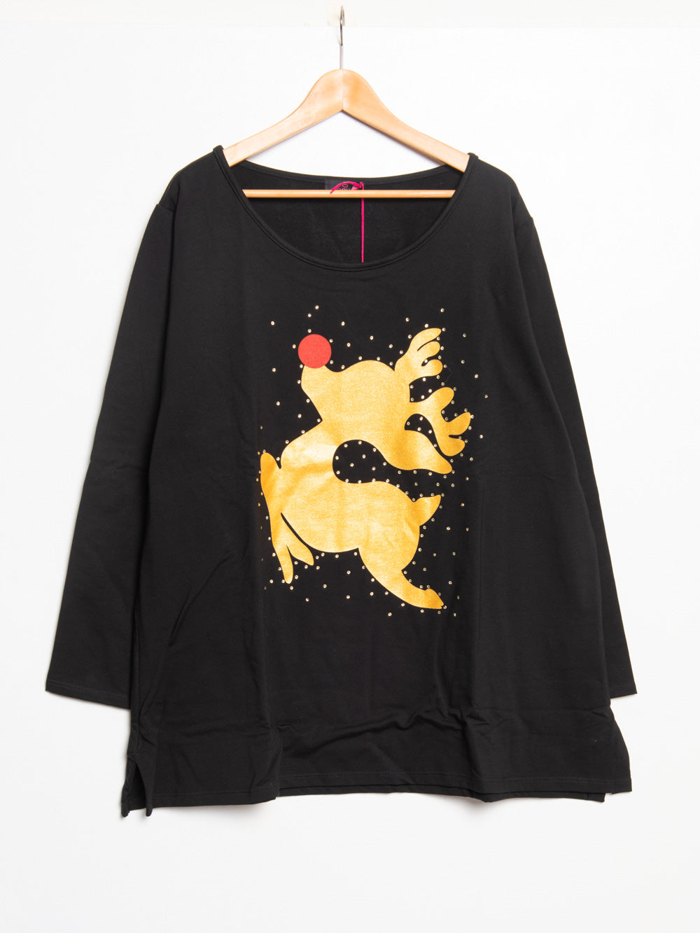 Christmas moose curvy sweatshirt