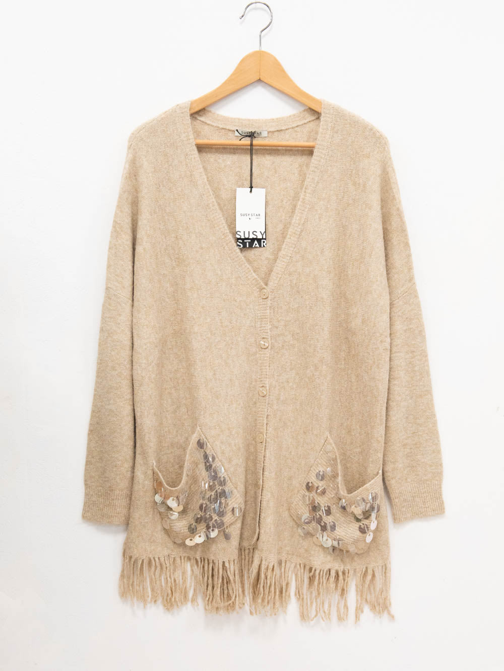 Fringed cardigan