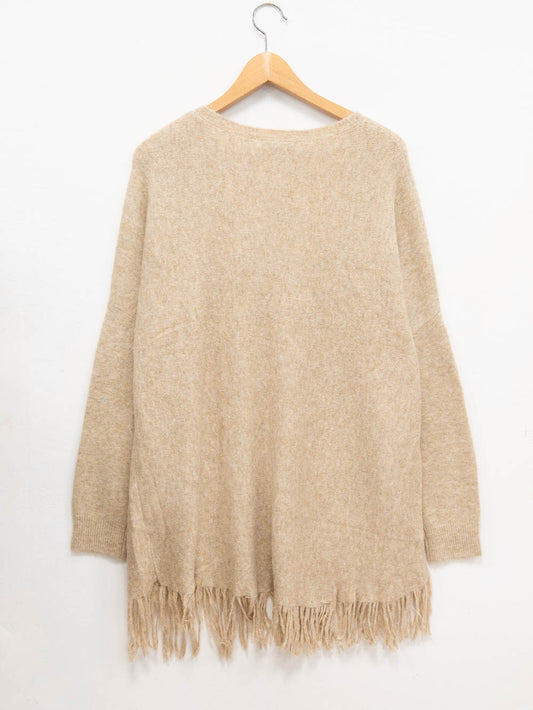 Fringed cardigan