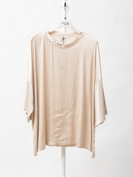 Oversized satin blouse